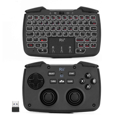 Control de juego portátil inalámbrico Rii 2,4 GHz, para PC Android TV Google