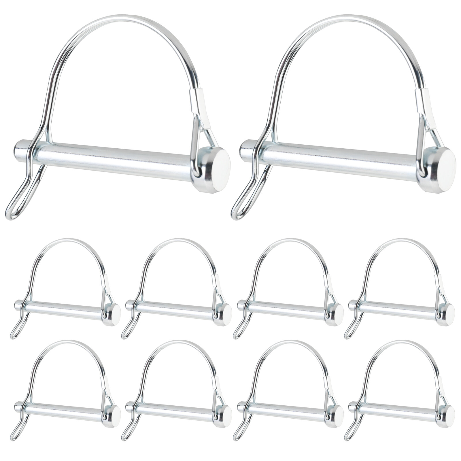 Towing Coupler Safety Pin Latch Bike Hitch Buckle Hook 10 Pcs 8mm X 70mm