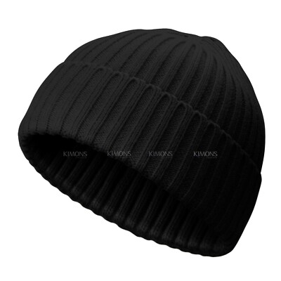 Mini Fisherman Short Beanie Hat Ribbed Docker Winter Warm Knitted Skull Cap Cuff