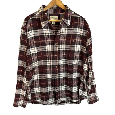 Gander Mountain Flannel Shirt Shacket Mens XL Outdoors Hiking Plaid Work Western