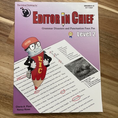 Editor in Chief Level 2 - ELA Grammar & Punctuation Workbook for Grades 6-8