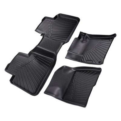 3pcs Rubber Floor Mat Kit for Honda Accord Sedan 2018-2022 All Weather Black QME