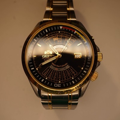 Japanese Automatic Watch Orient Perpetual Multi Year Calendar Mens Watch. Very r
