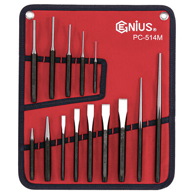 Genius Tools 14 Piece Metric Punch & Chisel Set - PC-514M