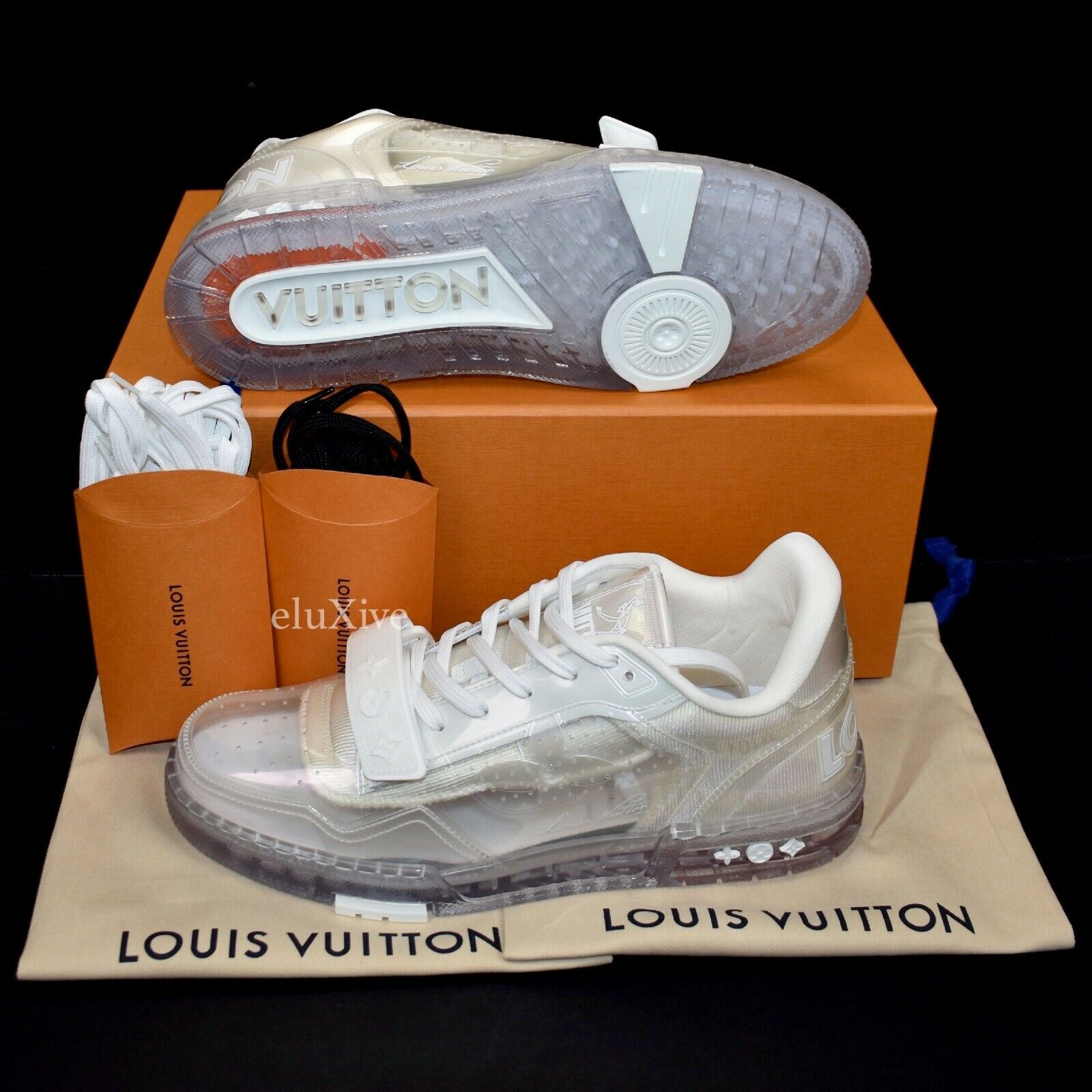 NWT Louis Vuitton Men's Transparent Clear Trainer Sneakers NWT Louis Vuitton Men's Transparent Clear Trainer Sneakers