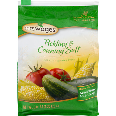 Mrs. Wages Pickling and Canning Salt. 3 Pound Package.