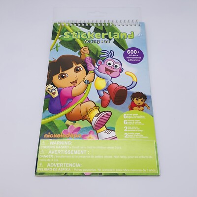 Nickelodeon Nick Jr Dora The Explorer Go Diego Go! Stickerland Activity Pad 2010