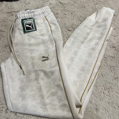 Puma Iconic T7 Forever Diamond Track Pants Men White Casual Athletic 621753 $90