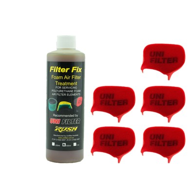 5 x UNIFILTER TJM(RHS Fit) Ram Head Cover Snorkel PreCleaner Filter & Filter Oil