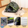 GDanes Camouflage Cat Tent, Portable Pet Cat House with Soft Pad, Cat Cave, Dog House for Small Medium Dogs and Rabbits