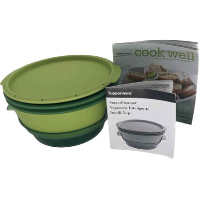 Tupperware Smart Steamer Set Green Instructions Cookbook Microwaveable Cooking