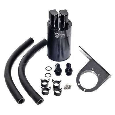 DPP Aluminium Billet Oil Catch Can Kit to suit Mitsubishi Triton MN 2.5L