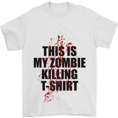 This Is My Zombie Tuer Halloween Horreur T-Shirt 100% Coton