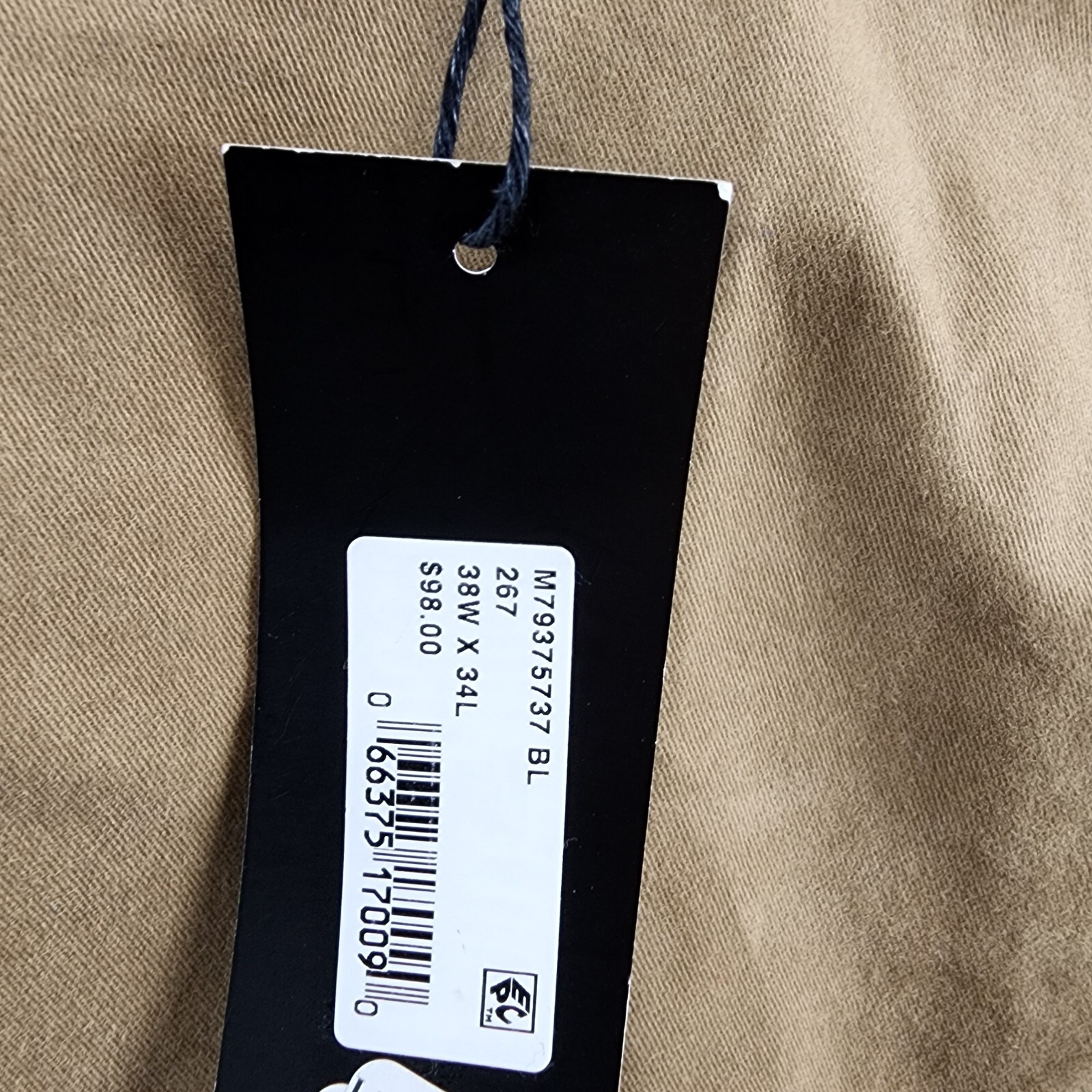 The Men's Store at Bloomingdale's Classic Fit Chino Pants Men's 38Wx34L Tan - Picture 6 of 14