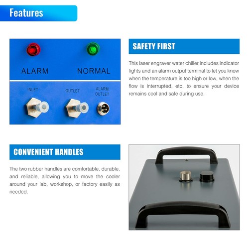 OMTech Industrial Water Chiller CW5200 for CNC CO2 Laser Engraver Cutter Marker