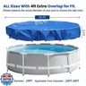 COVALL 19 Ft Round Heavy Duty Winter Pool Cover，for 16ft Above Ground Pool,Cold and UV Resistant, Weatherproof and Durable, Winch and Cable Included (Blue/Black,Cover Diameter 19')
