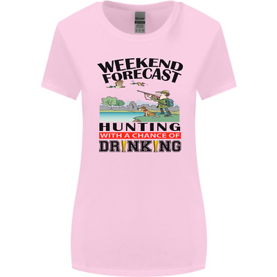 Hunting Weekend Alcohol Beer Funny Hunter Womens Wider Cut T-Shirt