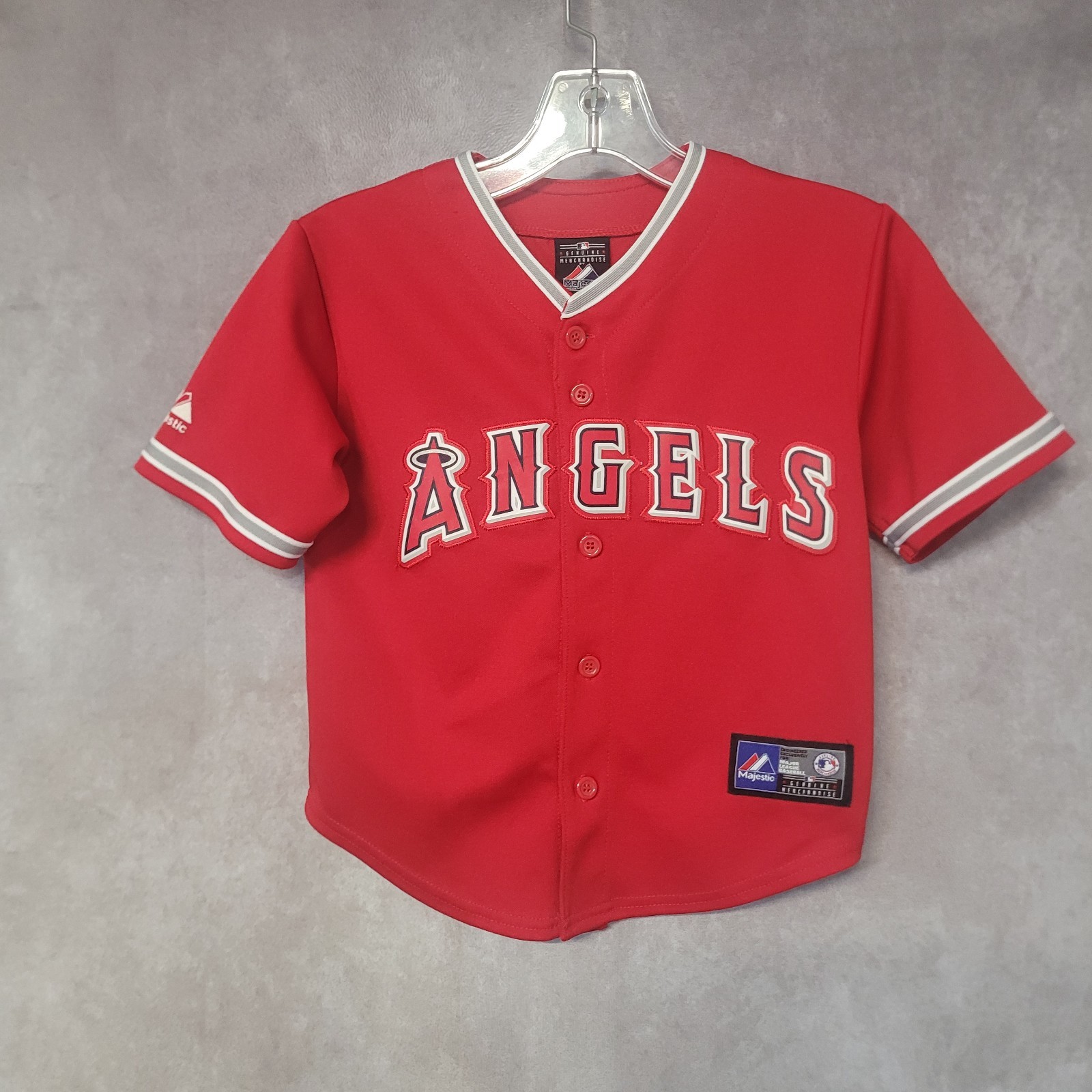 Mike Trout 27 Majestic ジャージー　サイズ　youth L Majestic Los Angeles Anaheim Angels Mike Trout 27 Red Jersey