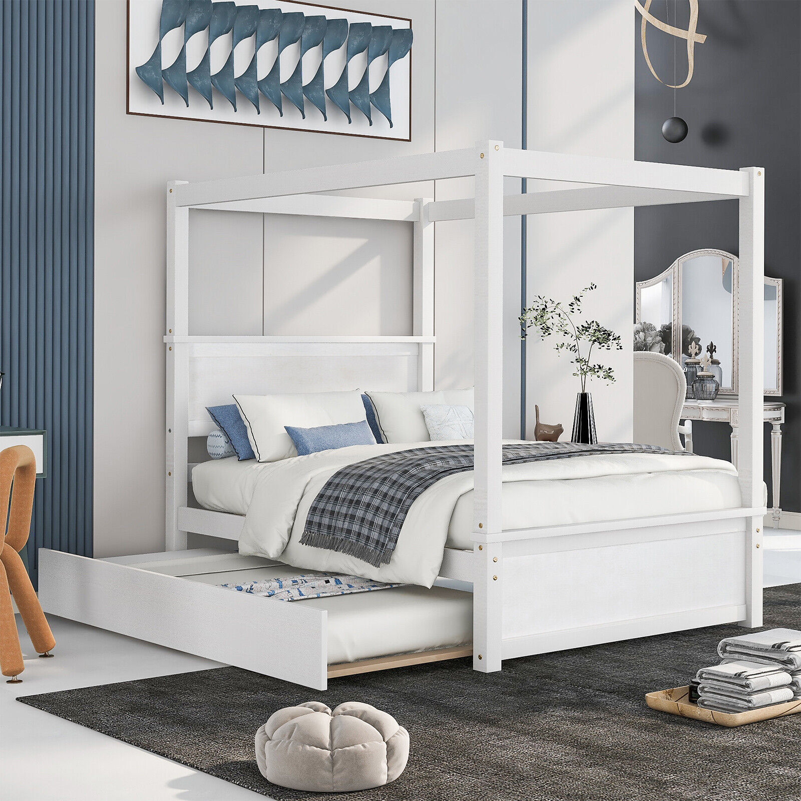 With Trundle & Headboard Bedroom