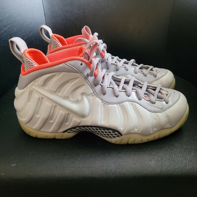 Nike Foamposite Pro Platinum foams Men's Size 9.5 Grey White Basketball Shoes