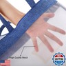 AVLA 4 Pack Student Book Pouches, A4 Mesh Zipper Bag with Handle, File Document Puzzle Bag with Name Card Pocket for Organizing Storage Board Games, School Office Appliances, Convenient to Carry