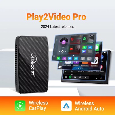 Ottocast Play2Video Pro AIBOX w/Wireless Carplay&Android Auto for OEM Wired CP