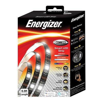 Energizer EIS2-1002-RGB Smart LED Light Strip with Power Adapter (Open Box)