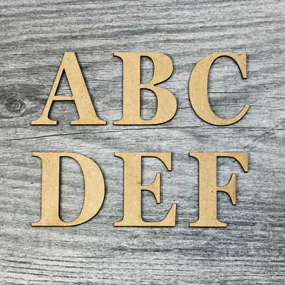 LARGE & SMALL WOODEN MDF LETTERS, Georgia Font Up To 80cm High Quality Laser Cut
