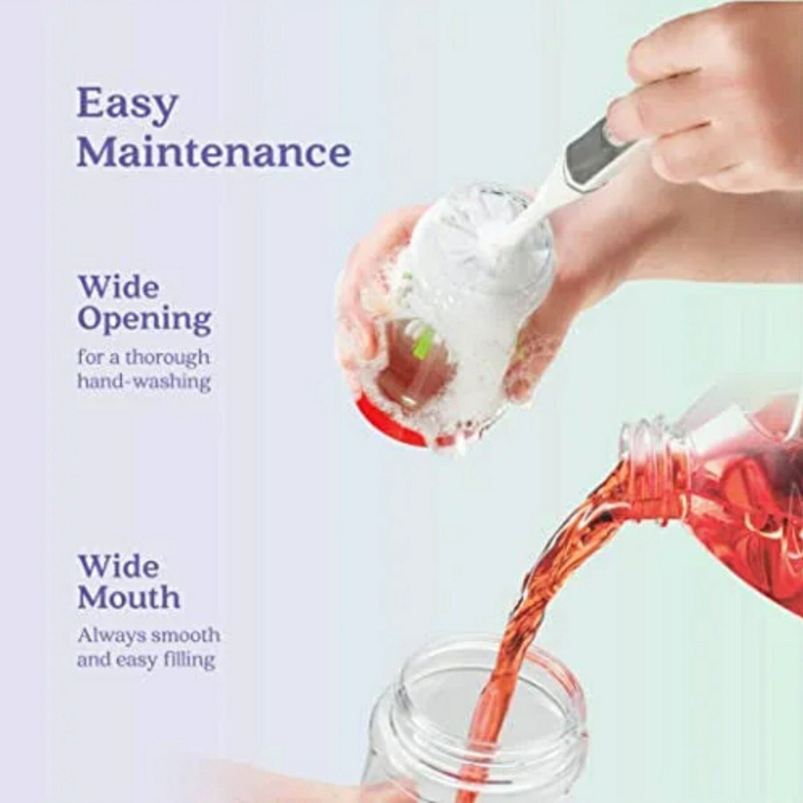 FIRST NATURE HUMMINGBIRD FEEDER #3051 WIDE MOUTH EASY CLEAN FILL MADE IN USA 16