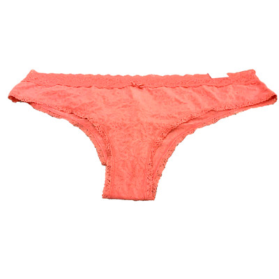 NWT Lane Bryant Coral Pink Lace Stretch Nylon Cheeky Panties in Size 3X 26 28