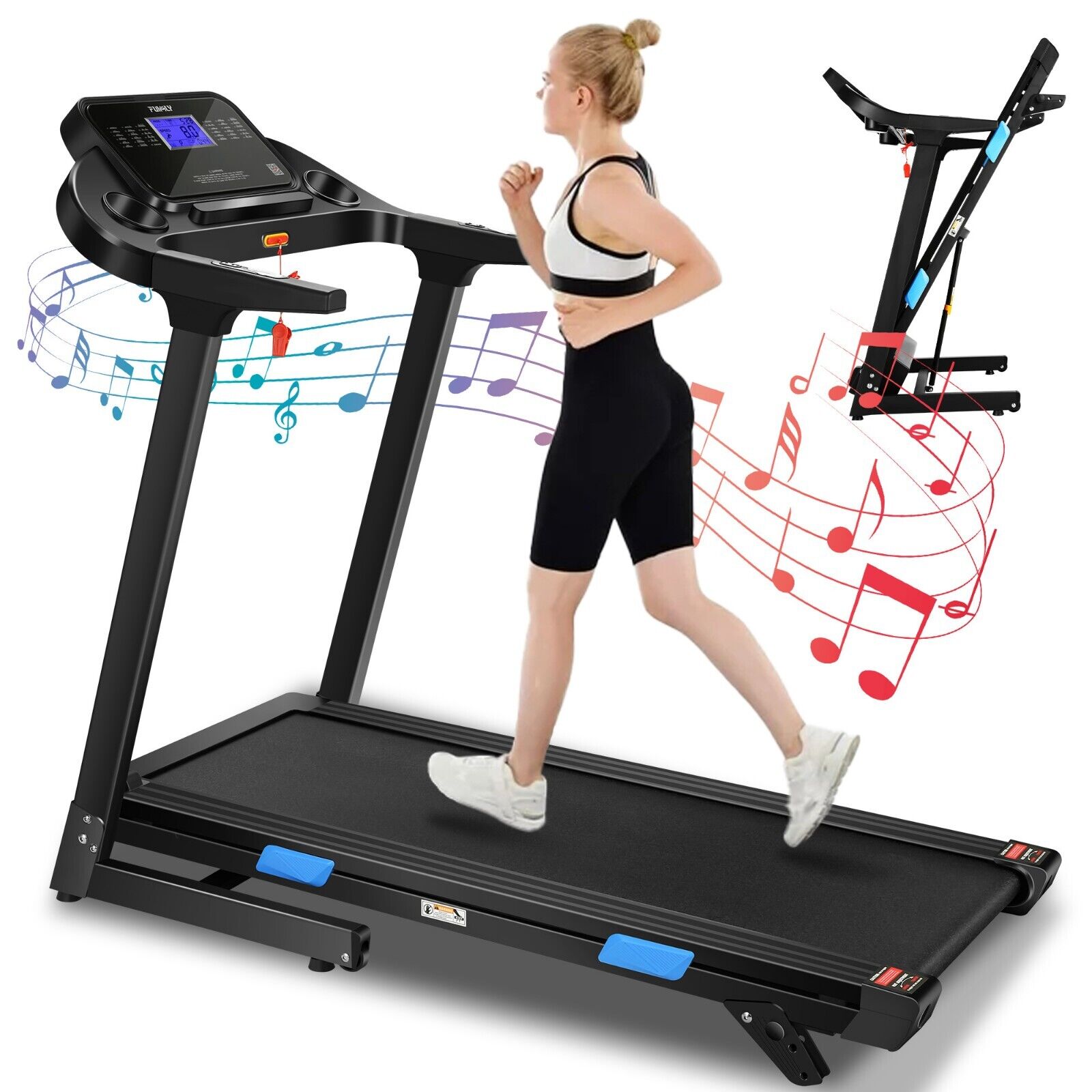 3.25 HP Folding Treadmill with Incline Running Machine