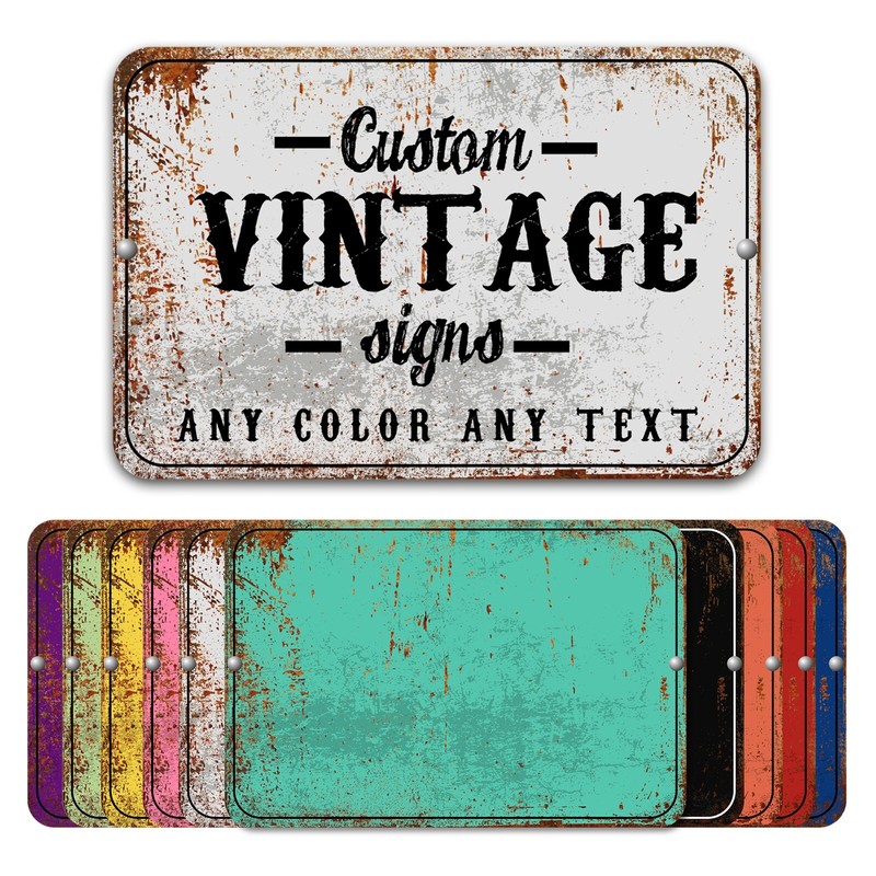 Customized With Your Custom Text New Personalized Aluminum Metal Sign