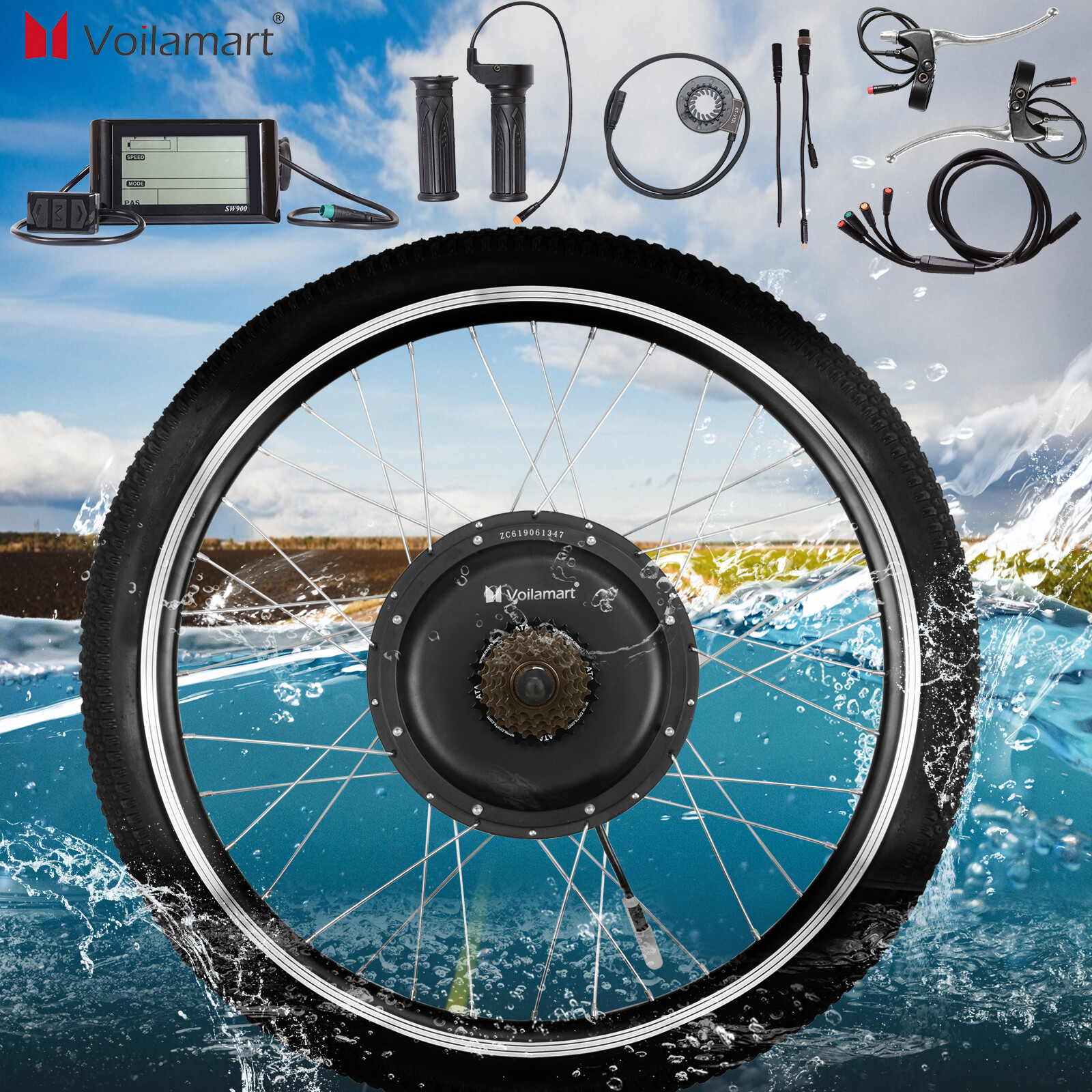 Conversion Kit Rear Wheel E Bike Motor 48v 1500w