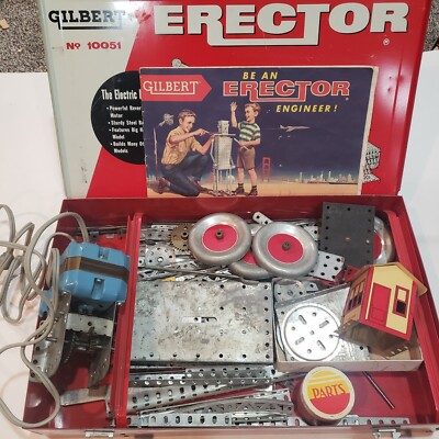 Vintage Gilbert Erector #10051 Electric Engine Set Kit USA 1959