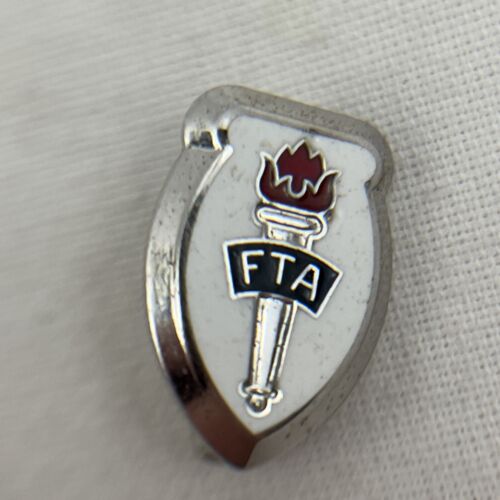 Vintage FTA Future Teachers of America Torch STERLING Silver Pin