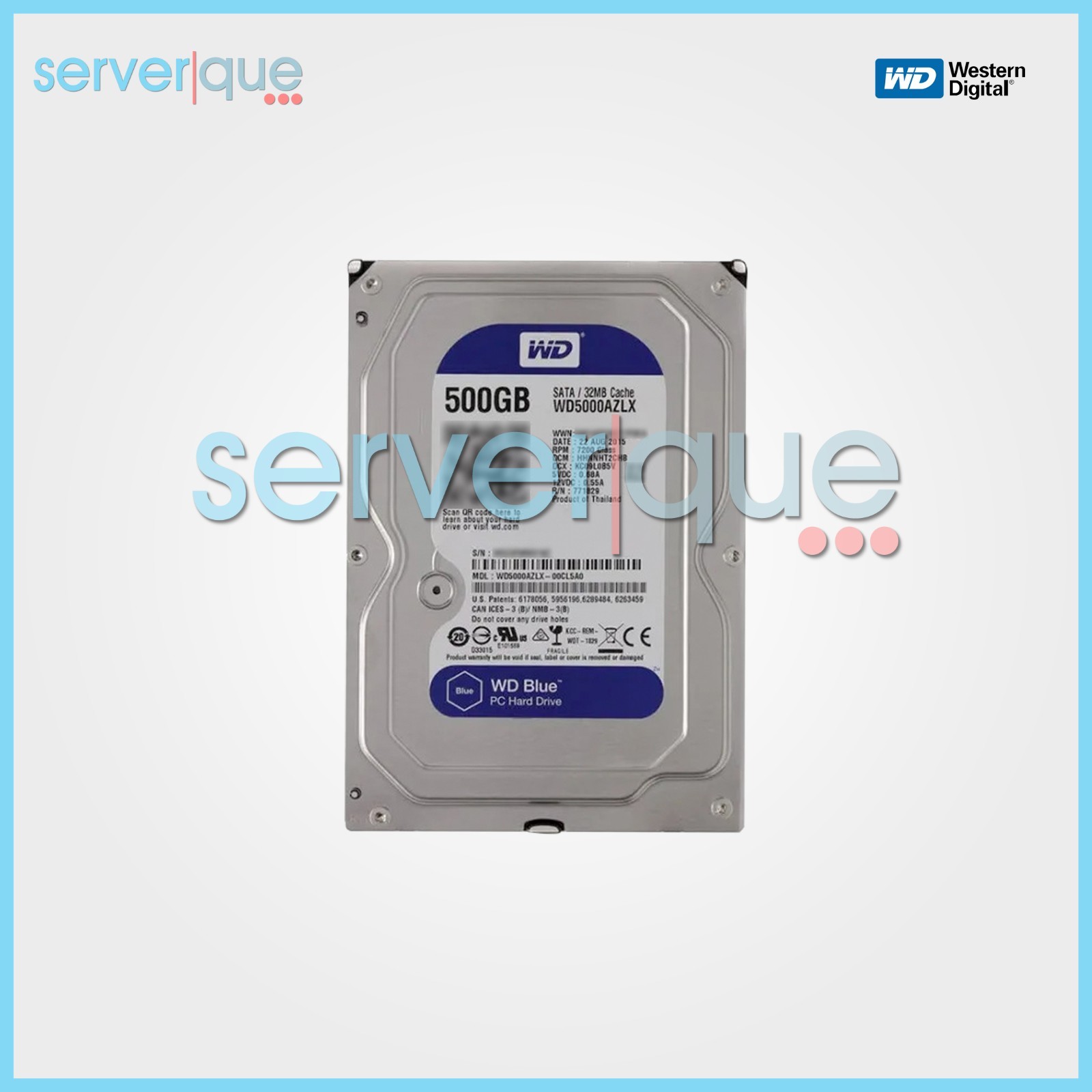 WESTERN DIGITAL 3.5インチ内蔵HDD 500GB SATA 6.0Gb/s 7200rpm 32MB WD5000AZLX Amazon.com: Western Digital Blue WD5000AZLX 500GB 7200RPM