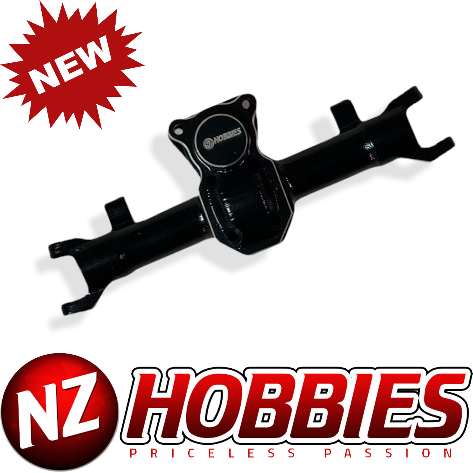 NZH Axial SCX24 Aluminum Alloy Front Axle Housing Black w/ Cover 1 Pc
