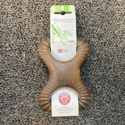 BENEBONE Dog Dental Chew - Small Hard Chew Bacon Flavored - Cleans Teeth!