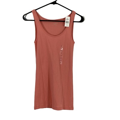 Ann Taylor Loft Womens Pink Sleeveless Scoop Neck Pullover Tank Top Size Small
