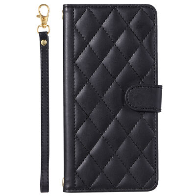 For iPhone 15 Pro Max 14 13 12 11 XR Flip Folio Card Wallet Women Crossbody Case