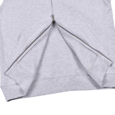 Pre-owned Brunello Cucinelli Men's 100% Cotton Athletic Gym Hoodie Sweatshirt Vest In Gray