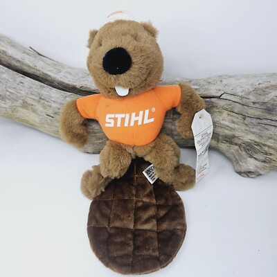 New With Tag STIHL  Buzz the Beaver  Plush Stuffed Animal Toy Chainsaw 10''