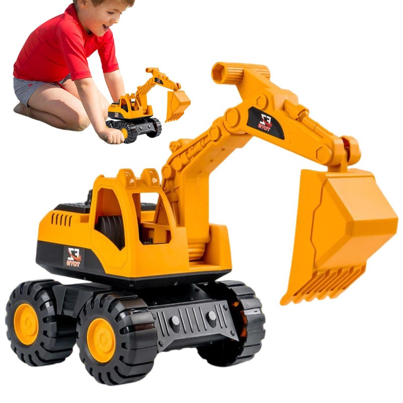 Excavator & Dump Truck Toy for Kids Truck & Bulldozer Digger - Construction