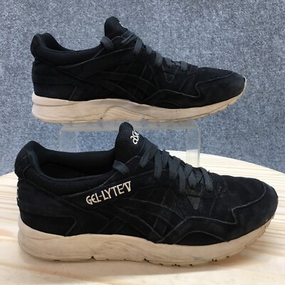 Asics Shoes Mens 10.5 Gel-Lyte V Trainers Sneaker Lace Up Low H736L Black Suede