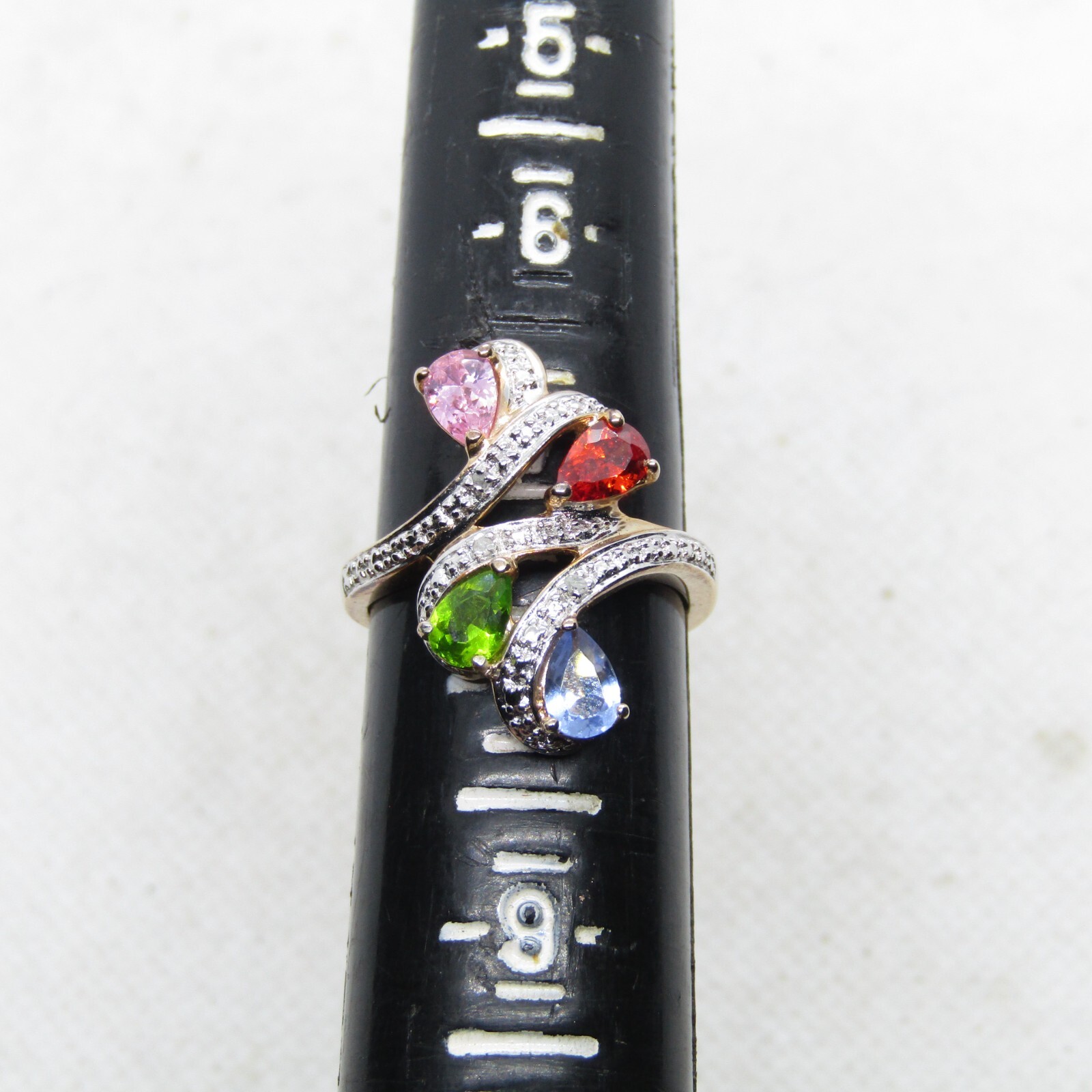 203 Jewelry K10YGリング　Ice Line Ring sterling-silver-pink-line-