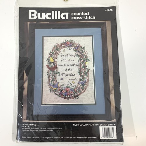 Vintage 1994 Bucilla In All Things Counted Cross Stitch