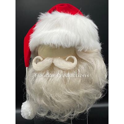 Deluxe Professional Santa Claus Wig Beard Mustache Set Yak Hair New