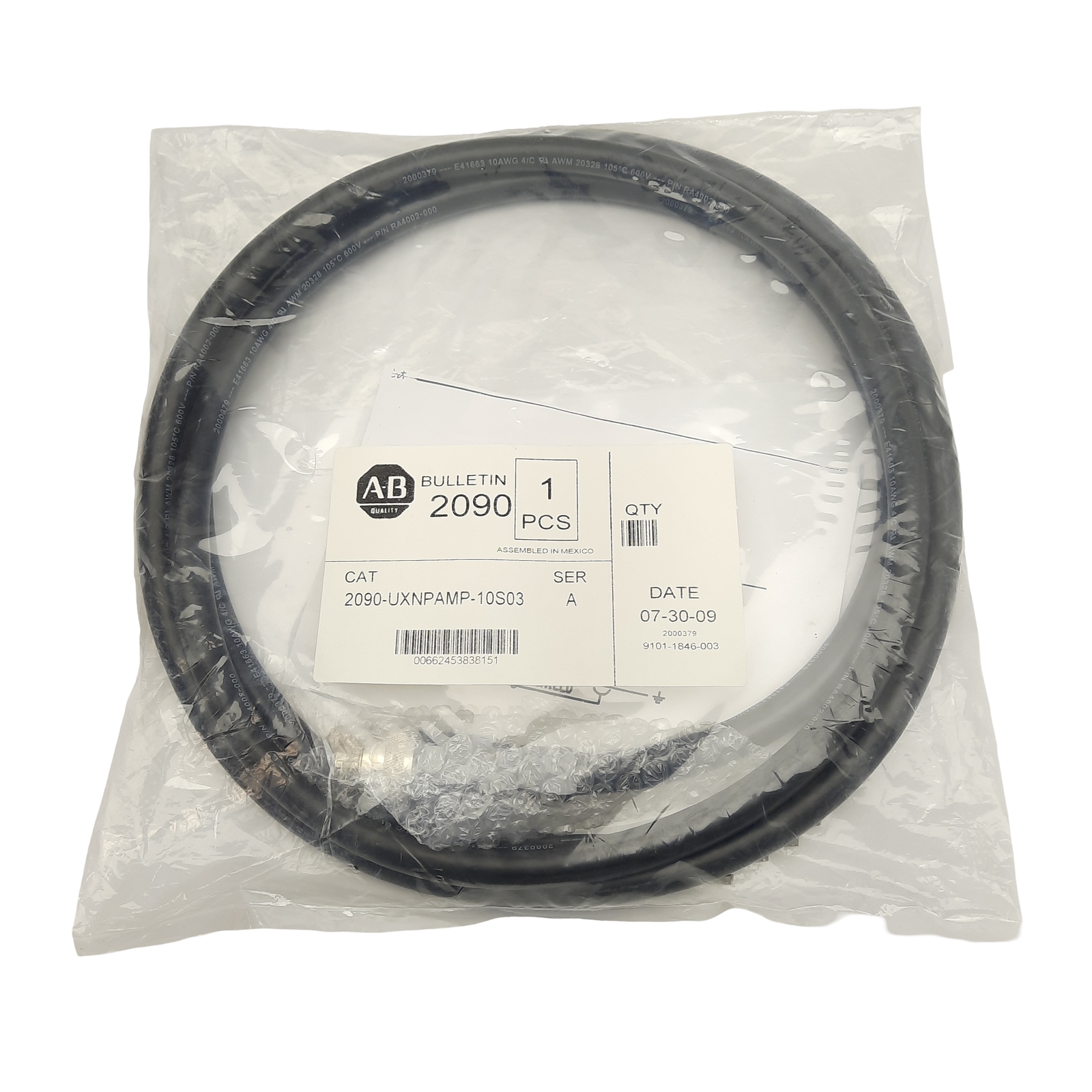 Allen Bradley 2090-UXNPAMP-10S03 Motor Power Cable, 4-Pin Allen Bradley 2090-UXNPAMP-10S03 Motor Power Cable, 4-Pin