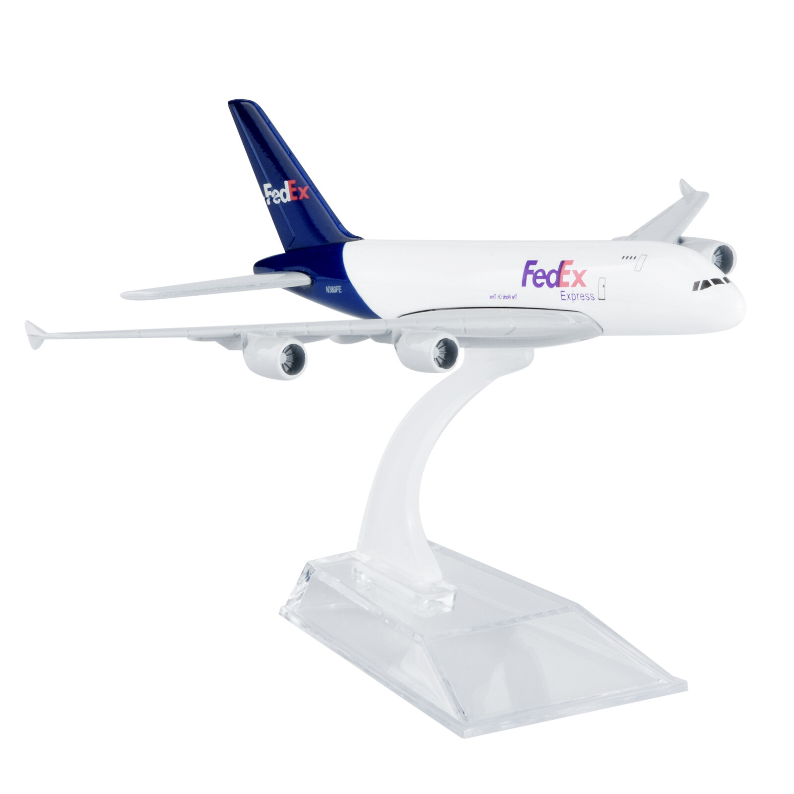 1/400 For Fedex A380 Airplane Model Diecast Transportation Plane Collection 16cm