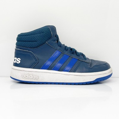 Adidas Boys Hoops 2.0 Mid FY7011 Синие баскетбольные кроссовки Размер 13K